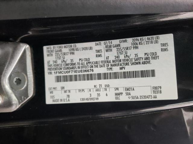 Photo 10 from auction – 2014 FORD ESCAPE S with VIN 1FMCU0F71EUE06676