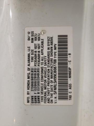 Photo 10 from auction – 2012 HONDA ODYSSEY TO with VIN 5FNRL5H99CB087708
