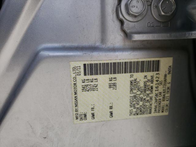 Photo 10 from auction – 2011 NISSAN ALTIMA BAS with VIN 1N4AL2AP5BC161423