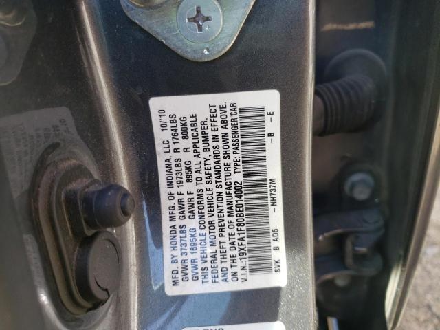 Photo 10 from auction – 2011 HONDA CIVIC EX with VIN 19XFA1F80BE014002