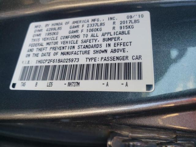 Photo 10 from auction – 2011 HONDA ACCORD SE with VIN 1HGCP2F61BA025973