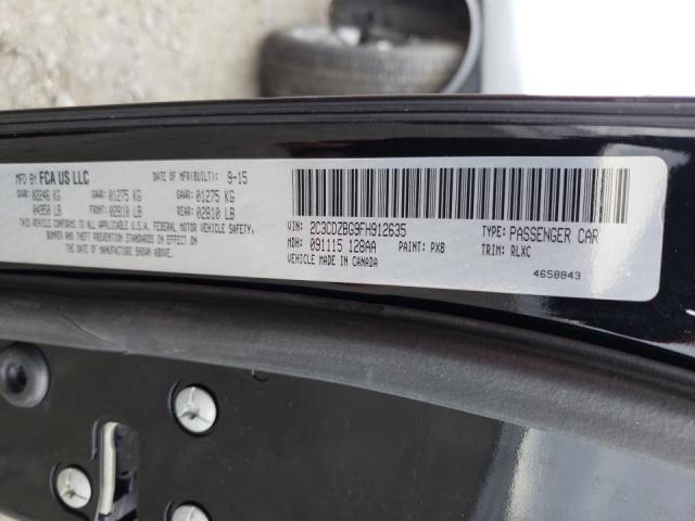Photo 10 from auction – 2015 DODGE CHALLENGER with VIN 2C3CDZBG9FH912635