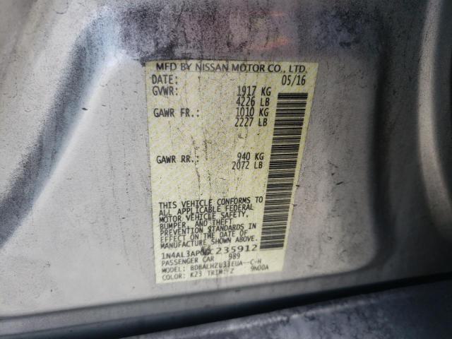 Photo 10 from auction – 2016 NISSAN ALTIMA 2.5 with VIN 1N4AL3AP0GC235912