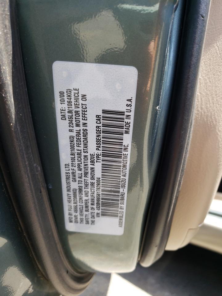 Photo 10 from auction – 2001 SUBARU LEGACY OUT with VIN 4S3BH665617629004