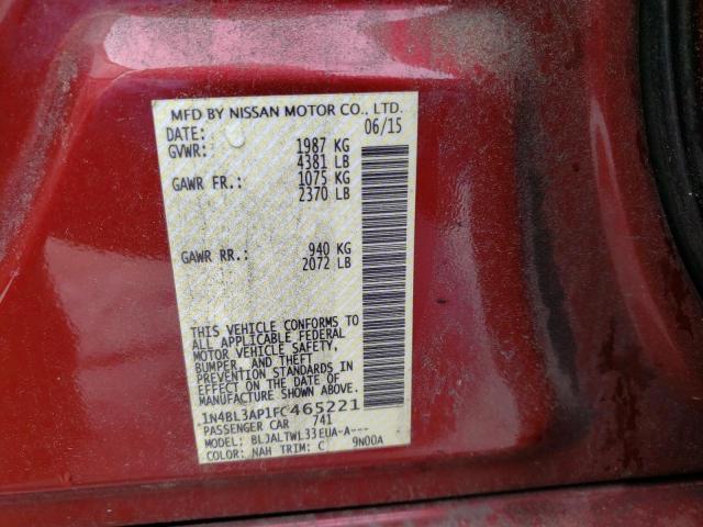 Photo 10 from auction – 2015 NISSAN ALTIMA 3.5 with VIN 1N4BL3AP1FC465221