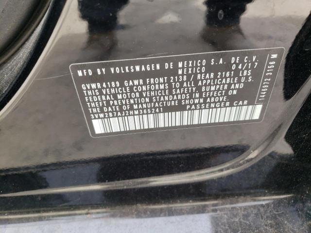 Photo 10 from auction – 2017 VOLKSWAGEN JETTA S with VIN 3VW2B7AJ2HM365241