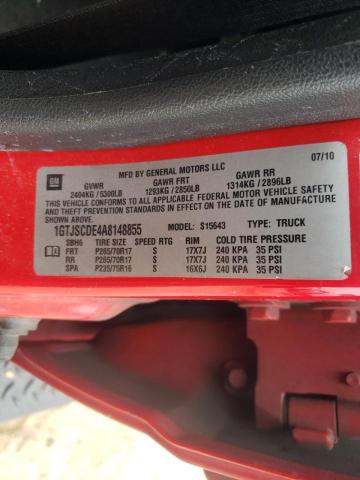 Photo 10 from auction – 2010 GMC CANYON SLE with VIN 1GTJSCDE4A8148855