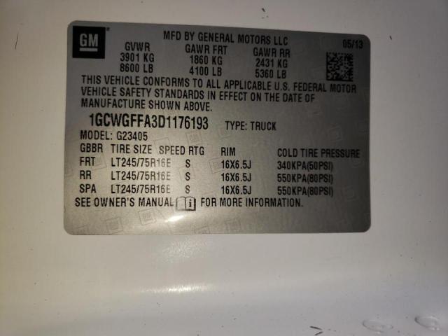 Photo 10 from auction – 2013 CHEVROLET EXPRESS G2 with VIN 1GCWGFFA3D1176193