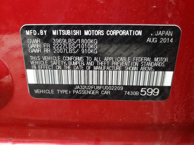 Photo 10 from auction – 2015 MITSUBISHI LANCER ES with VIN JA32U2FU8FU002209