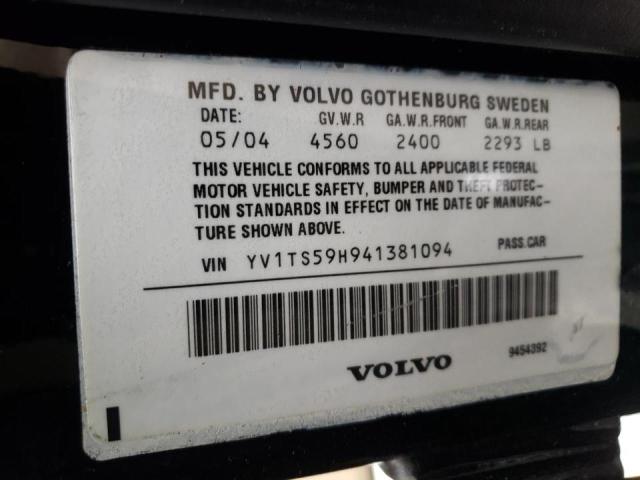 Photo 10 from auction – 2004 VOLVO S80 2.5T with VIN YV1TS59H941381094