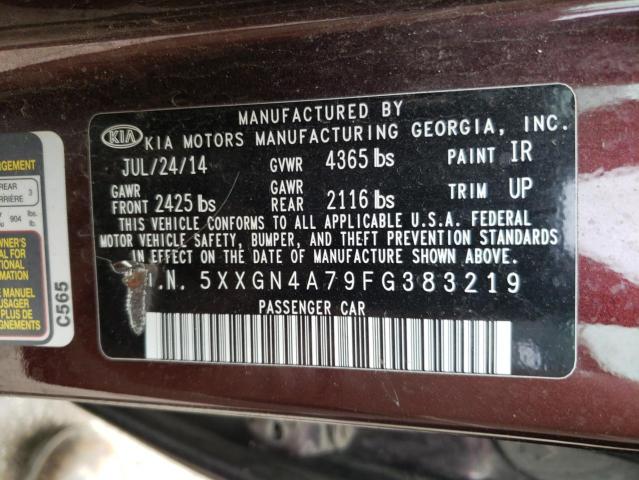 Photo 10 from auction – 2015 KIA OPTIMA EX with VIN 5XXGN4A79FG383219