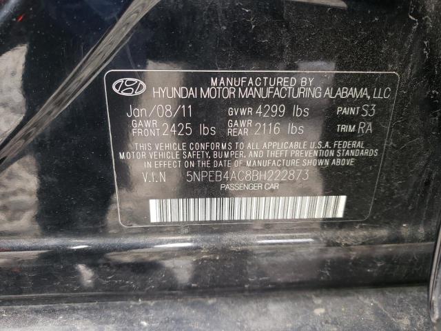 Photo 10 from auction – 2011 HYUNDAI SONATA GLS with VIN 5NPEB4AC8BH222873