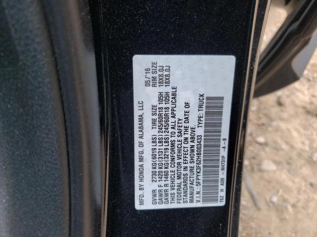 Photo 10 from auction – 2017 HONDA RIDGELINE with VIN 5FPYK3F62HB003433