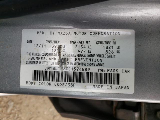 Photo 10 from auction – 2012 MAZDA 3 I with VIN JM1BL1V80C1574889