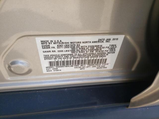 Photo 10 from auction – 2015 MITSUBISHI OUTLANDER with VIN 4A4AP3AU3FE022212
