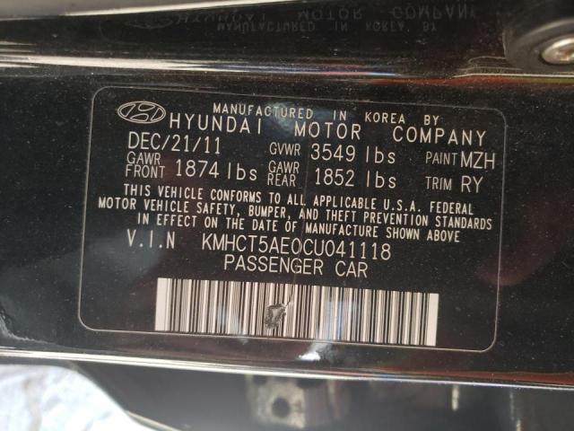 Photo 10 from auction – 2012 HYUNDAI ACCENT GLS with VIN KMHCT5AE0CU041118