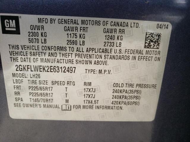 Photo 10 from auction – 2014 GMC TERRAIN SL with VIN 2GKFLWEK2E6312497