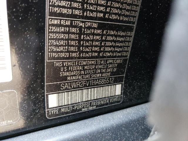 Photo 10 from auction – 2017 LAND ROVER RANGE ROVE with VIN SALWR2FV1HA685512