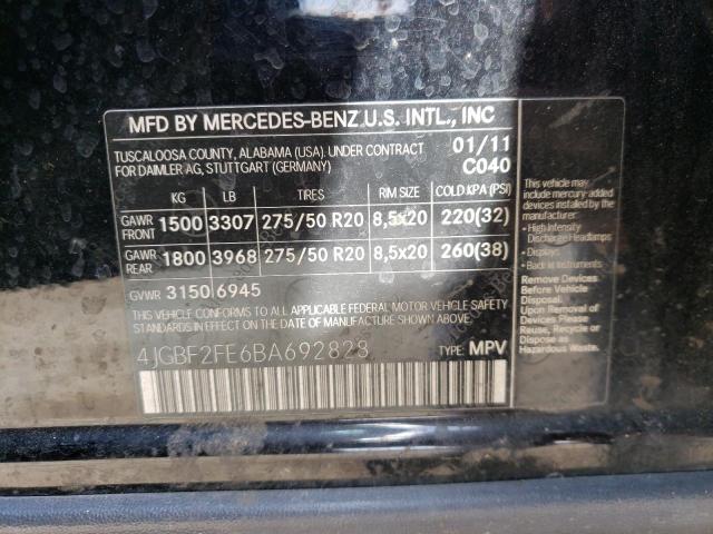 Photo 10 from auction – 2011 MERCEDES-BENZ GL 350 BLU with VIN 4JGBF2FE6BA692828