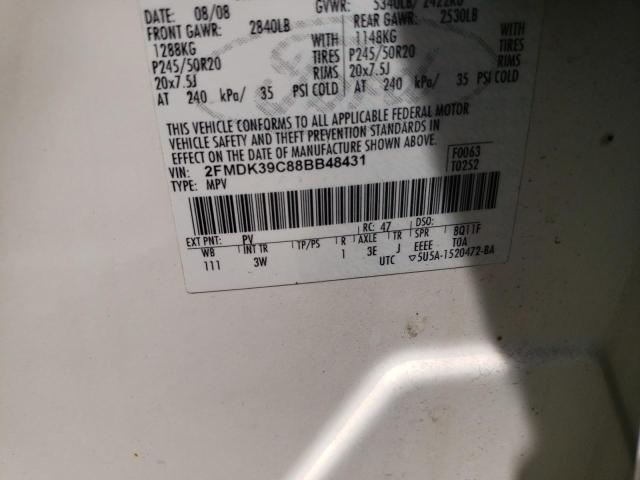 Photo 10 from auction – 2008 FORD EDGE LIMIT with VIN 2FMDK39C88BB48431