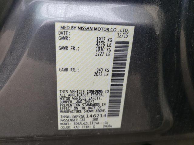 NISSAN ALTIMA 2.5 2016 with VIN 1N4AL3AP2GC146214 - Photo from auction