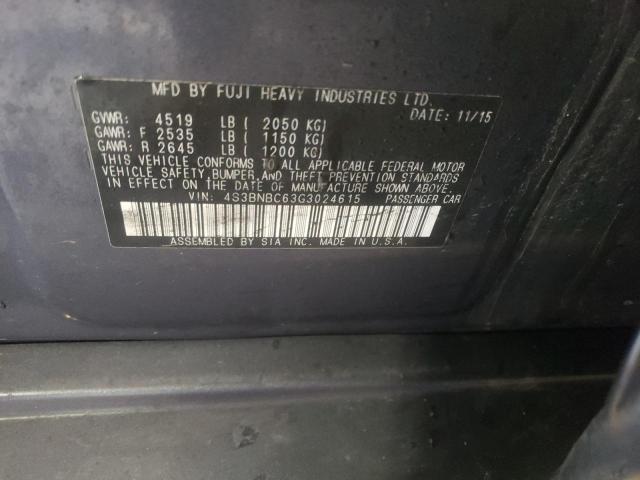 Photo 10 from auction – 2016 SUBARU LEGACY 2.5 with VIN 4S3BNBC63G3024615