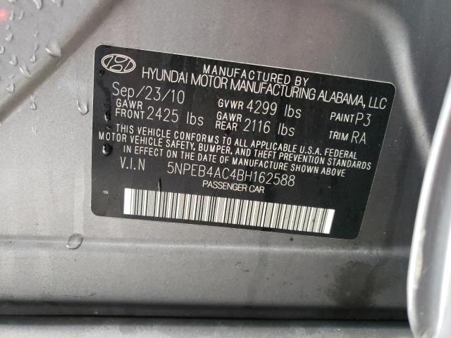 Photo 10 from auction – 2011 HYUNDAI SONATA GLS with VIN 5NPEB4AC4BH162588