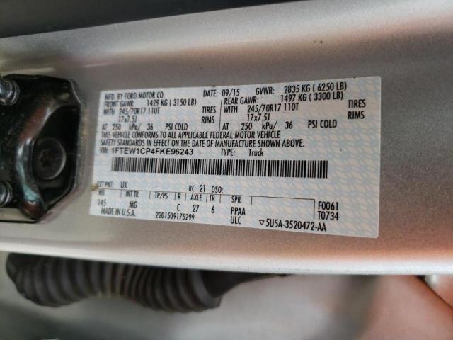 Photo 10 from auction – 2015 FORD F150 SUPER with VIN 1FTEW1CP4FKE96243