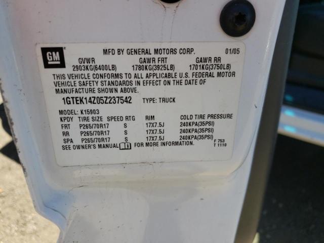Photo 10 from auction – 2005 GMC NEW SIERRA with VIN 1GTEK14Z05Z237542