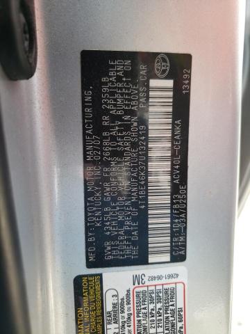 Photo 10 from auction – 2007 TOYOTA CAMRY CE with VIN 4T1BE46K37U132419