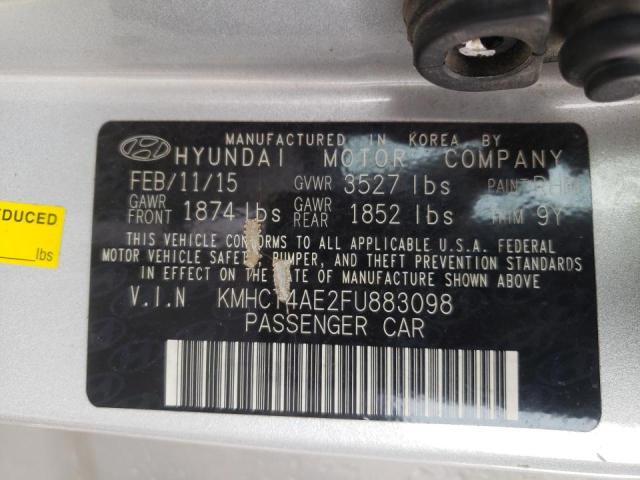 Photo 10 from auction – 2015 HYUNDAI ACCENT GLS with VIN KMHCT4AE2FU883098