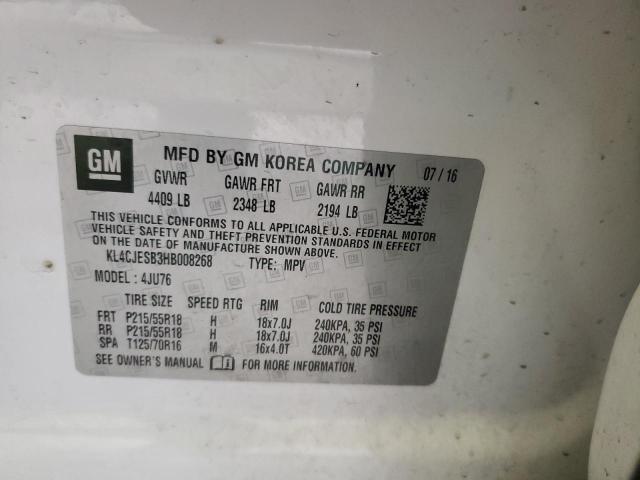 Photo 10 from auction – 2017 BUICK ENCORE PRE with VIN KL4CJESB3HB008268