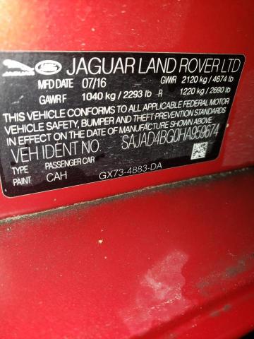 Photo 1 from auction – 2017 JAGUAR XE PREMIUM with VIN SAJAD4BG0HA959674
