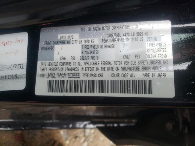 Photo 10 from auction – 2021 MAZDA 6 TOURING with VIN JM1GL1VMXM1608566