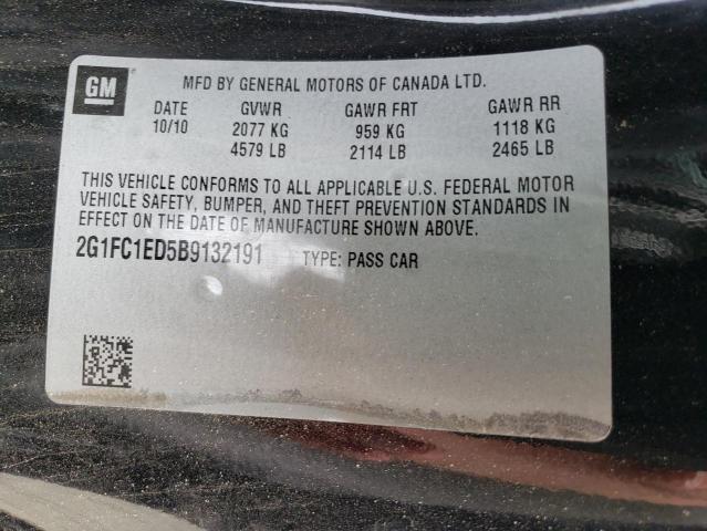 Photo 10 from auction – 2011 CHEVROLET CAMARO LT with VIN 2G1FC1ED5B9132191