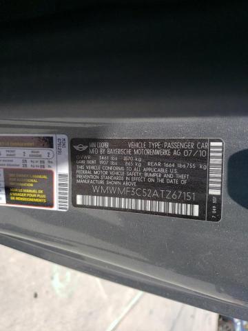 Photo 10 from auction – 2010 MINI COOPER with VIN WMWMF3C52ATZ67151