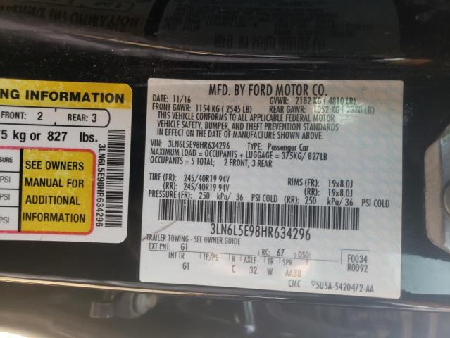 Photo 10 from auction – 2017 LINCOLN MKZ RESERV with VIN 3LN6L5E98HR634296