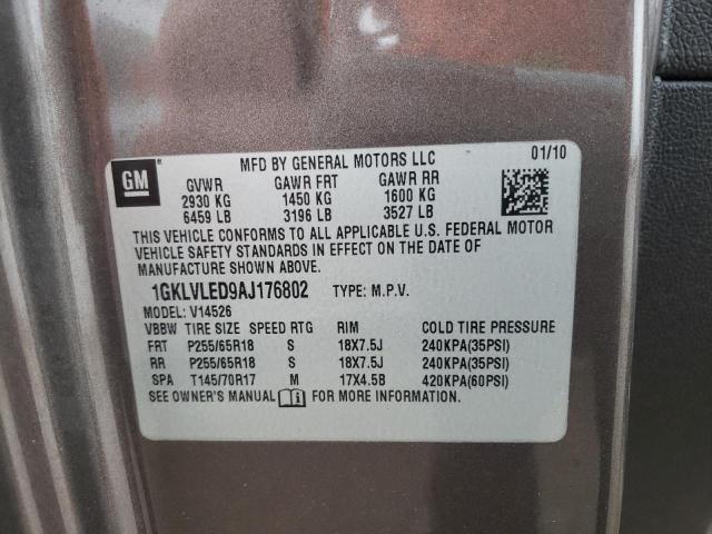 Photo 10 from auction – 2010 GMC ACADIA SLE with VIN 1GKLVLED9AJ176802
