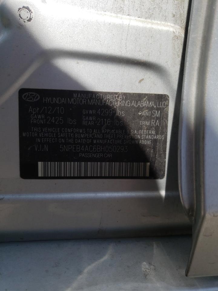 Photo 10 from auction – 2011 HYUNDAI SONATA GLS with VIN 5NPEB4AC6BH050293