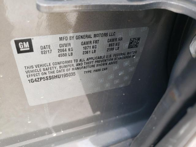 Photo 10 from auction – 2017 BUICK LACROSSE E with VIN 1G4ZP5SS6HU195035