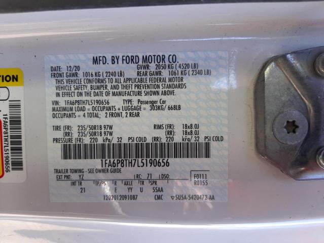 Photo 10 from auction – 2020 FORD MUSTANG with VIN 1FA6P8TH7L5190656