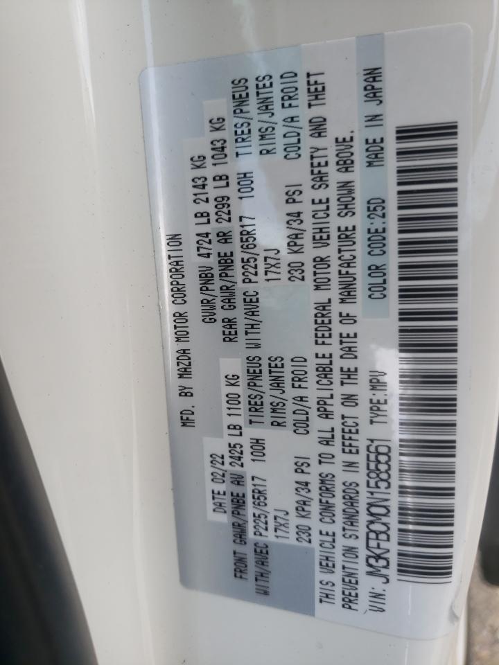 Photo 10 from auction – 2022 MAZDA CX-5 PREFE with VIN JM3KFBCM0N1585561