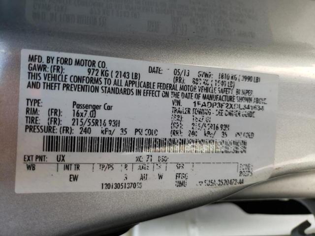 Photo 10 from auction – 2013 FORD FOCUS SE with VIN 1FADP3F2XDL341634