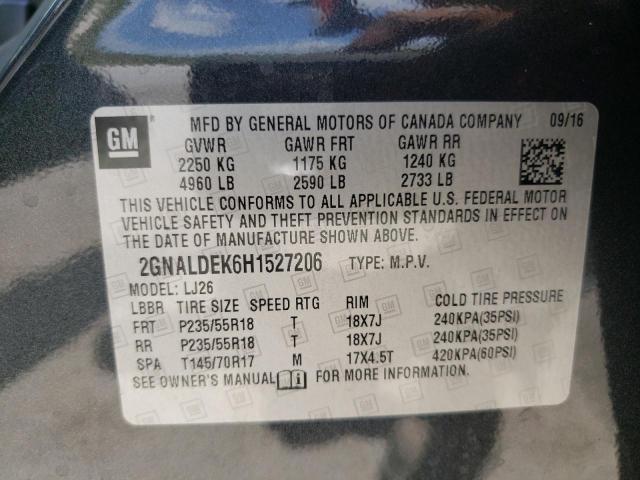 Photo 10 from auction – 2017 CHEVROLET EQUINOX PR with VIN 2GNALDEK6H1527206