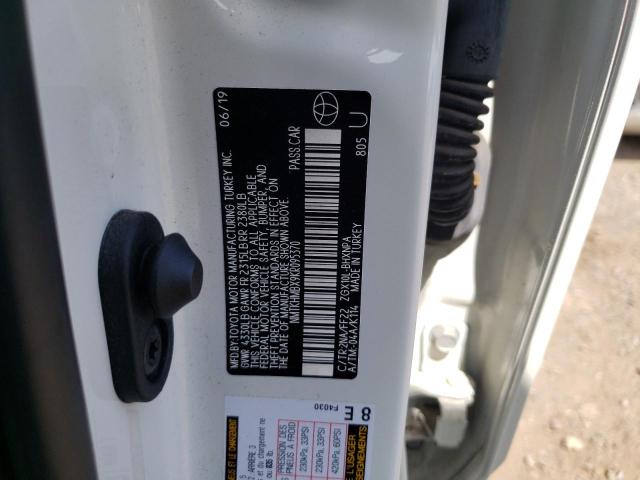 Photo 10 from auction – 2019 TOYOTA C-HR XLE with VIN NMTKHMBX9KR095370