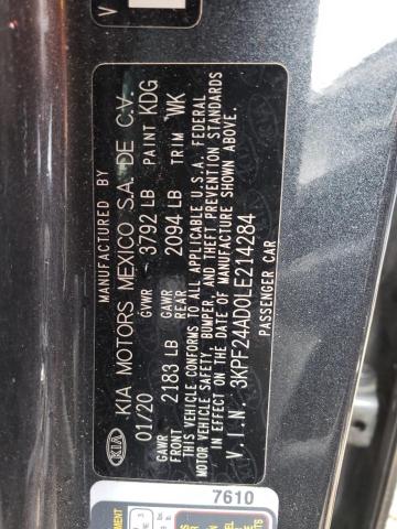 Photo 10 from auction – 2020 KIA FORTE FE with VIN 3KPF24AD0LE214284