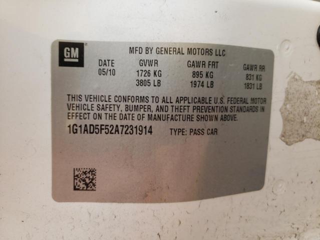 Photo 10 from auction – 2010 CHEVROLET COBALT 1LT with VIN 1G1AD5F52A7231914