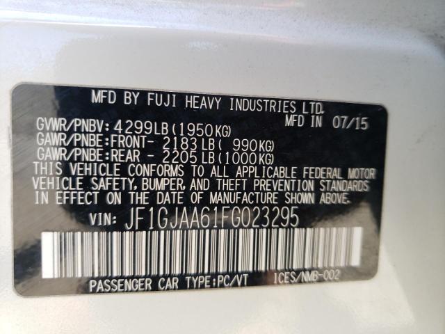 Photo 10 from auction – 2015 SUBARU IMPREZA with VIN JF1GJAA61FG023295
