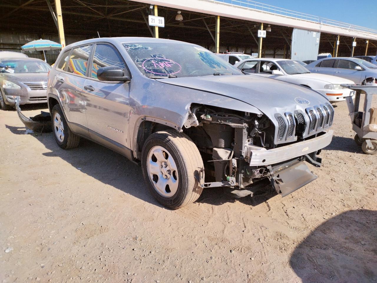 JEEP CHEROKEE S 2014 with VIN 1C4PJMAB9EW295848 - Photo from auction