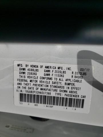 Photo 10 from auction – 2017 ACURA TLX TECH with VIN 19UUB2F52HA007386